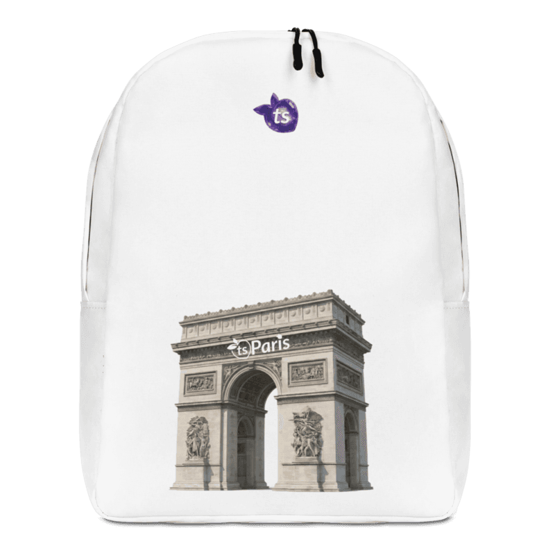 tsgabrielle® • Paris - Arc de Triomphe • Minimalist Backpack • White - View 1
