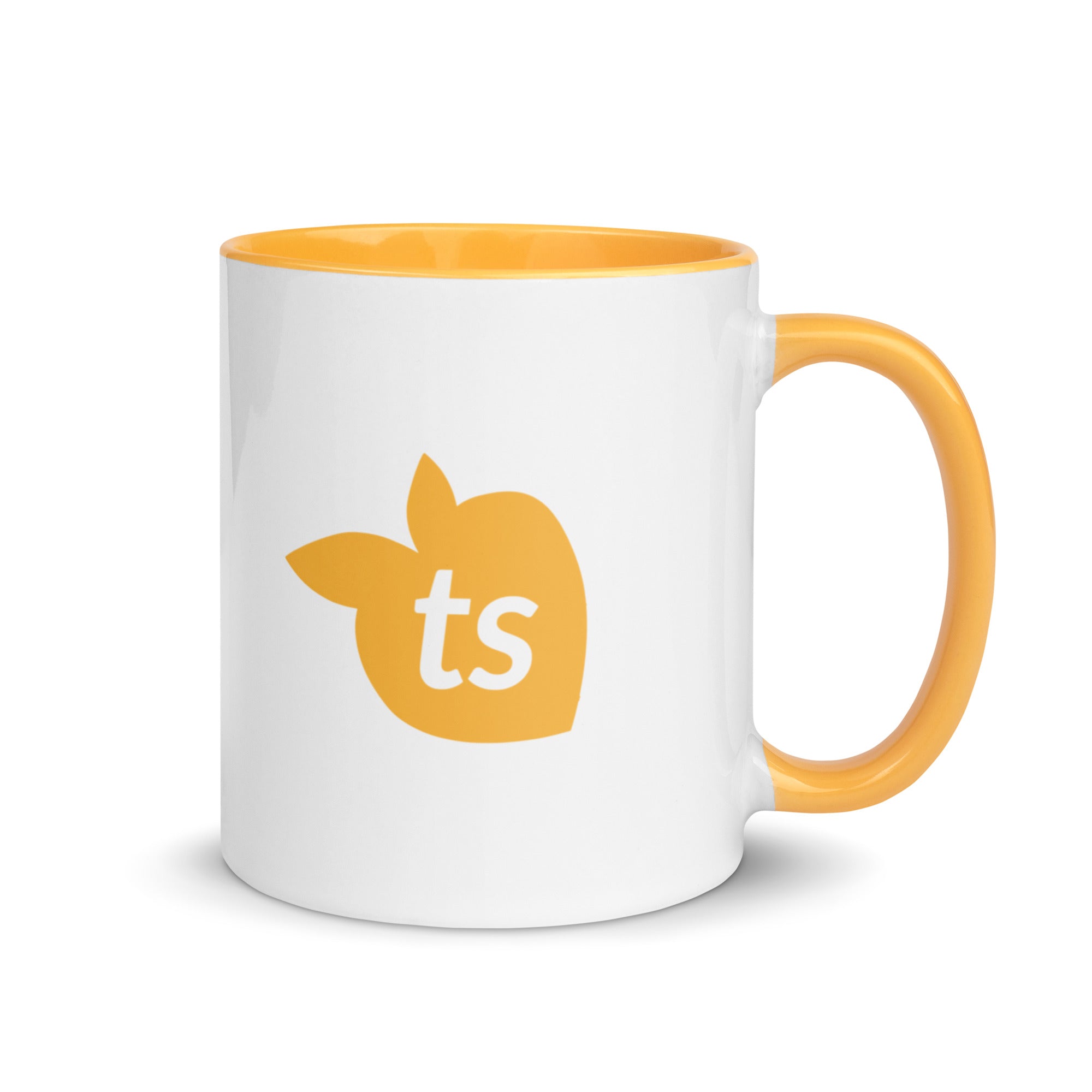 tsgabrielle • Mug with Color Golden Yellow Inside • Ceramic • 325 ml
