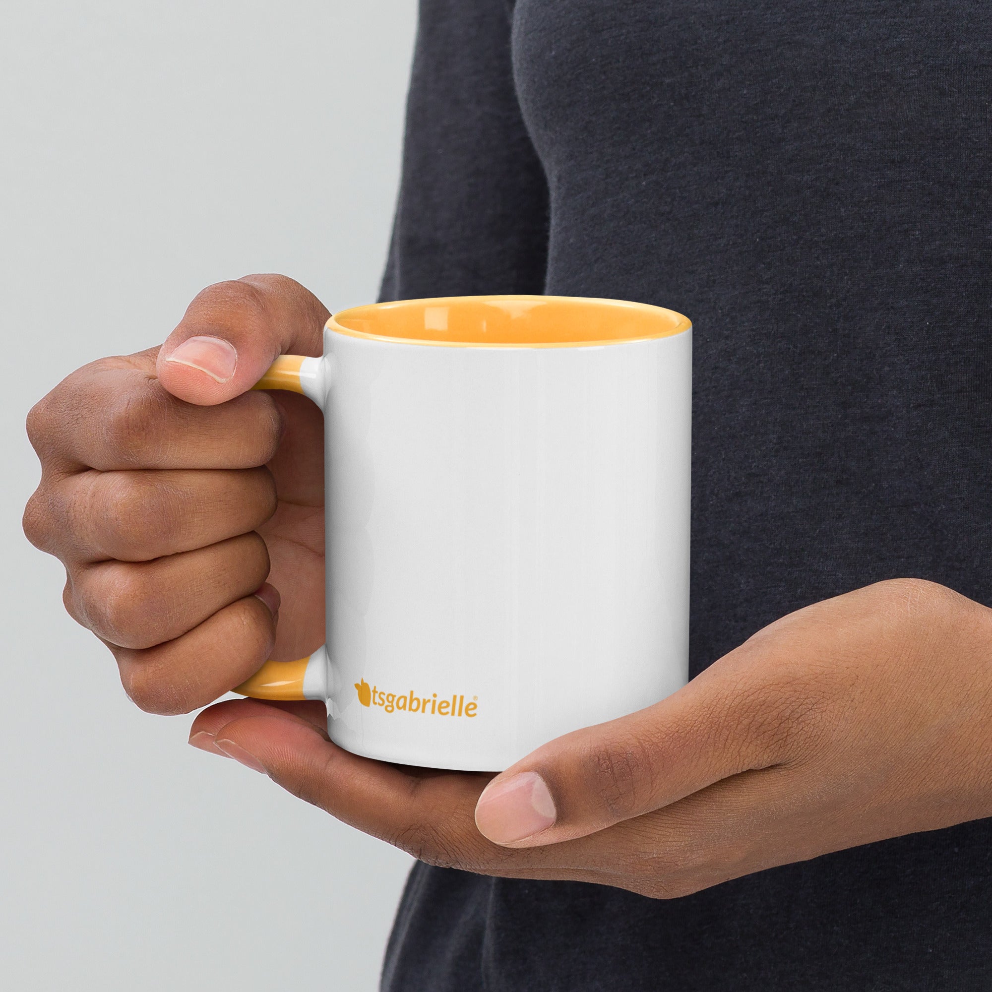 tsgabrielle® • Mug with Color Golden Yellow Inside • Ceramic • 11 oz