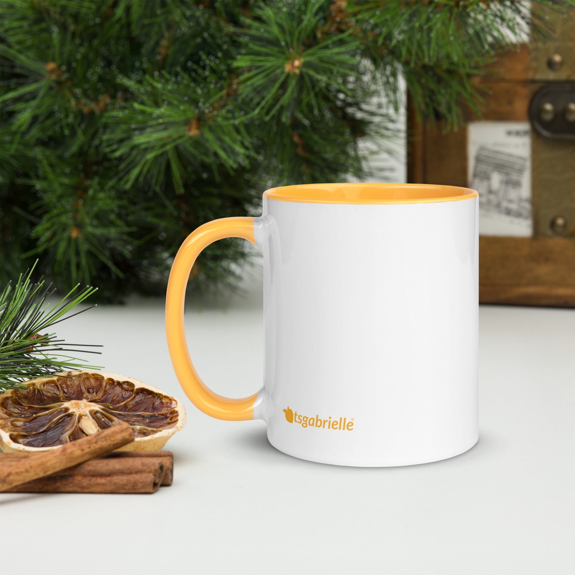tsgabrielle • Mug with Color Golden Yellow Inside • Ceramic • 325 ml