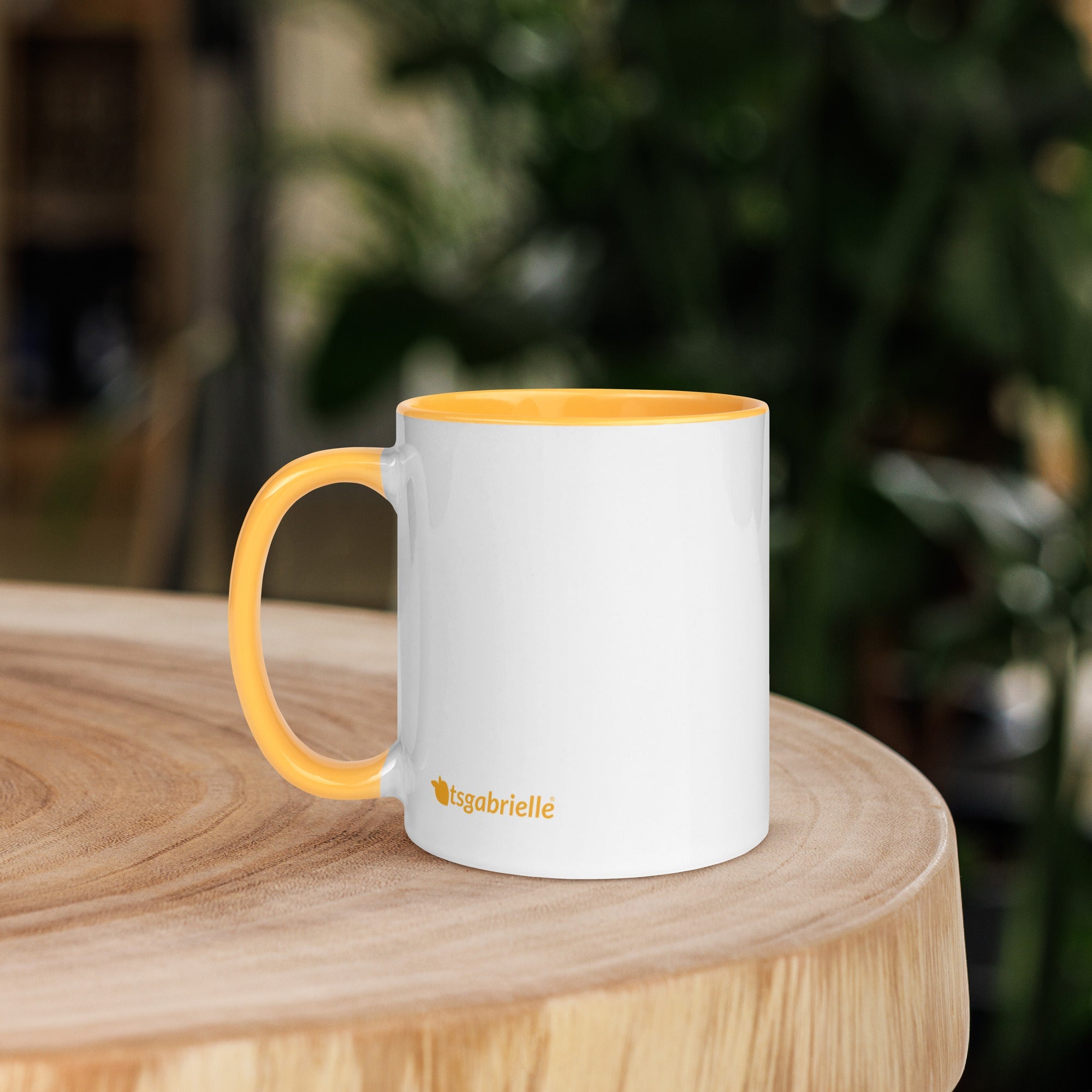 tsgabrielle • Mug with Color Golden Yellow Inside • Ceramic • 325 ml