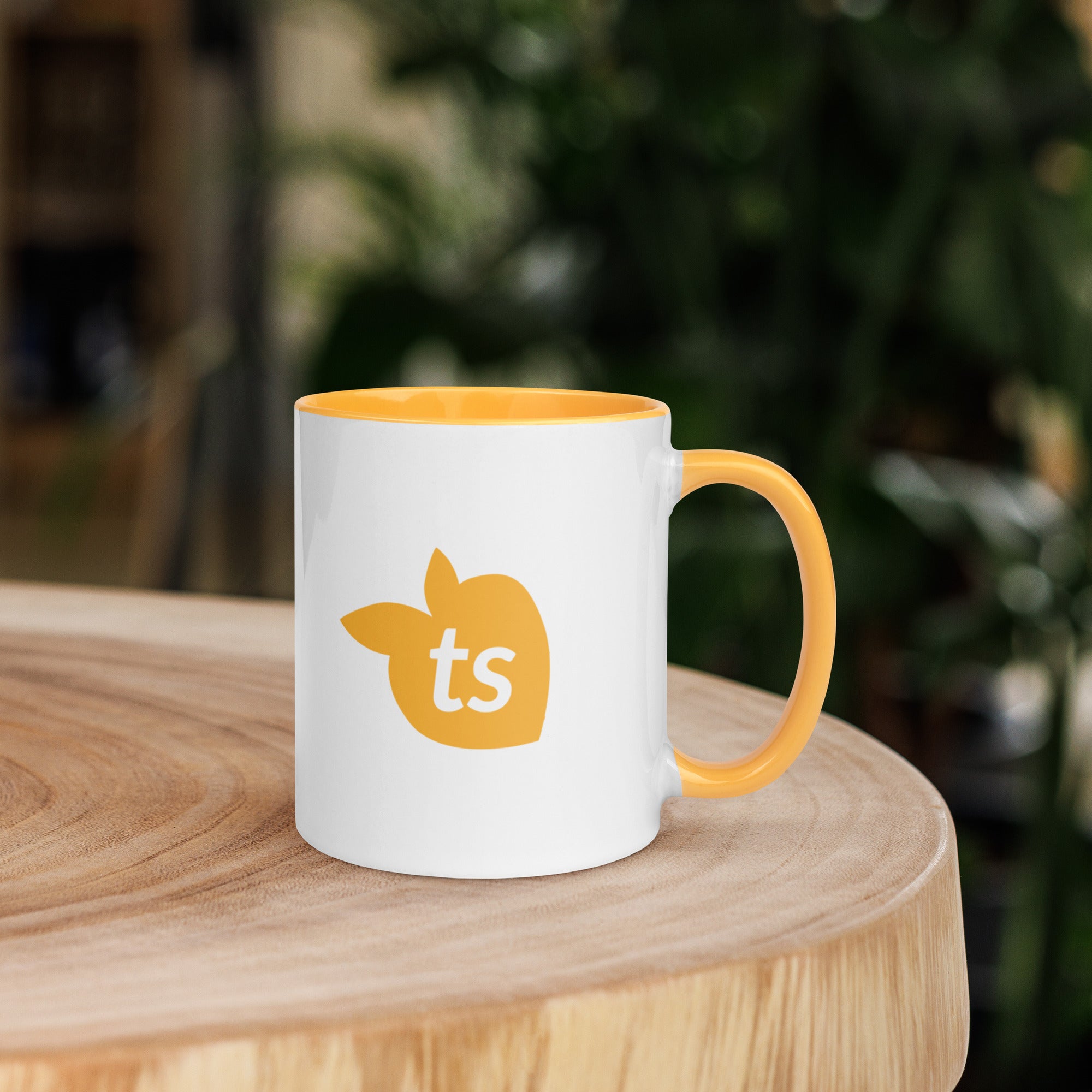 tsgabrielle • Mug with Color Golden Yellow Inside • Ceramic • 325 ml