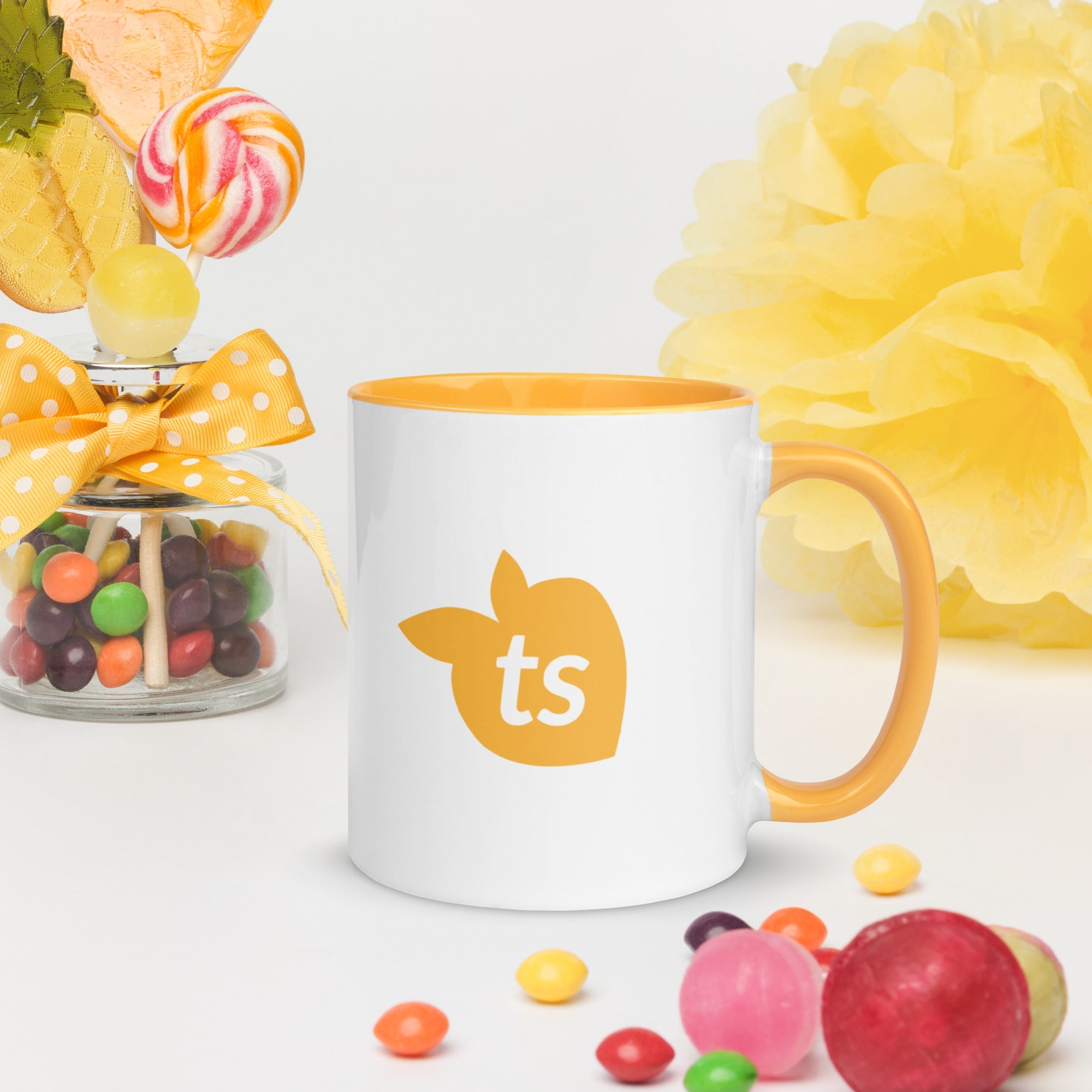 tsgabrielle • Mug with Color Golden Yellow Inside • Ceramic • 325 ml
