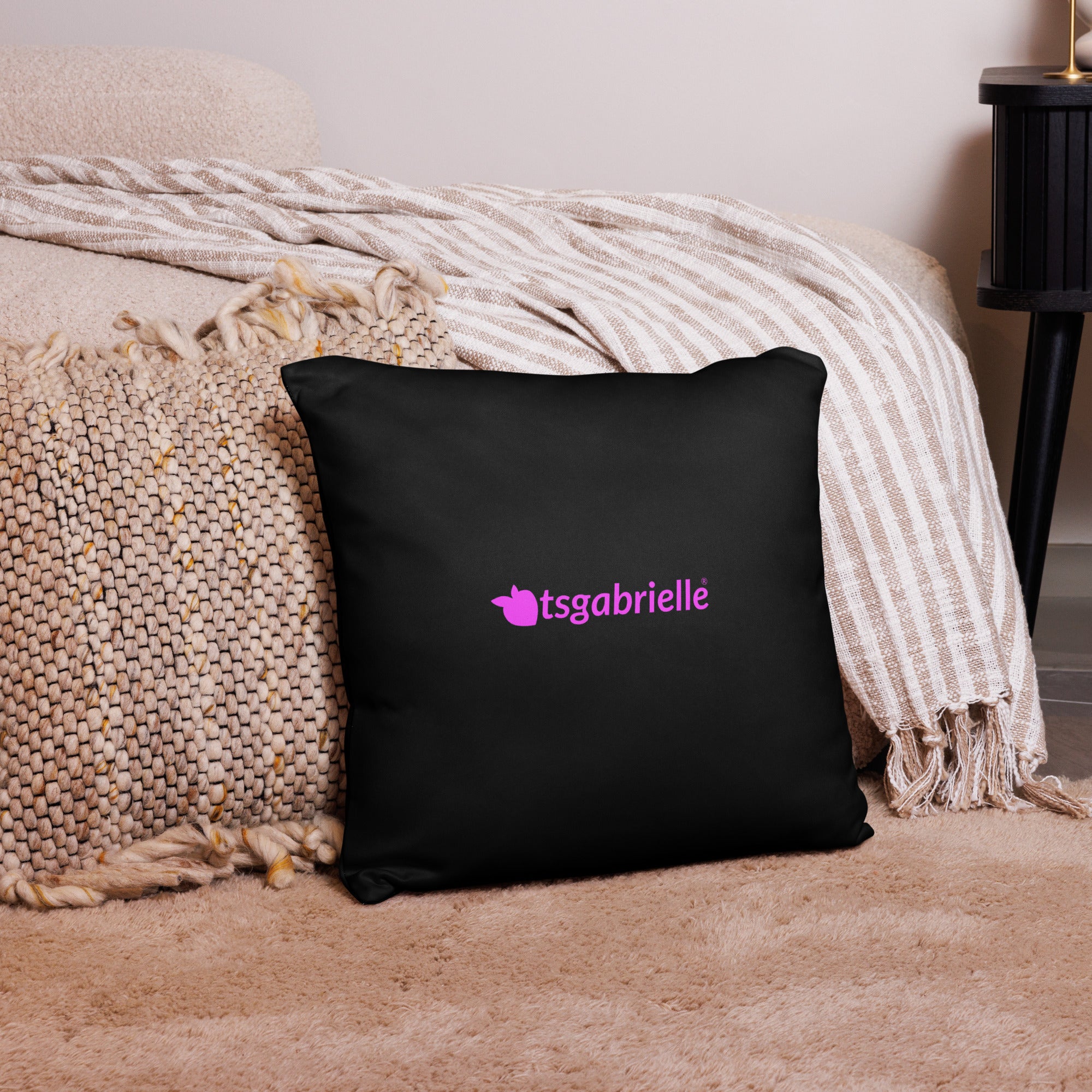 tsgabrielle®  • Flamant Rose • Pillows • Black • 3 Sizes