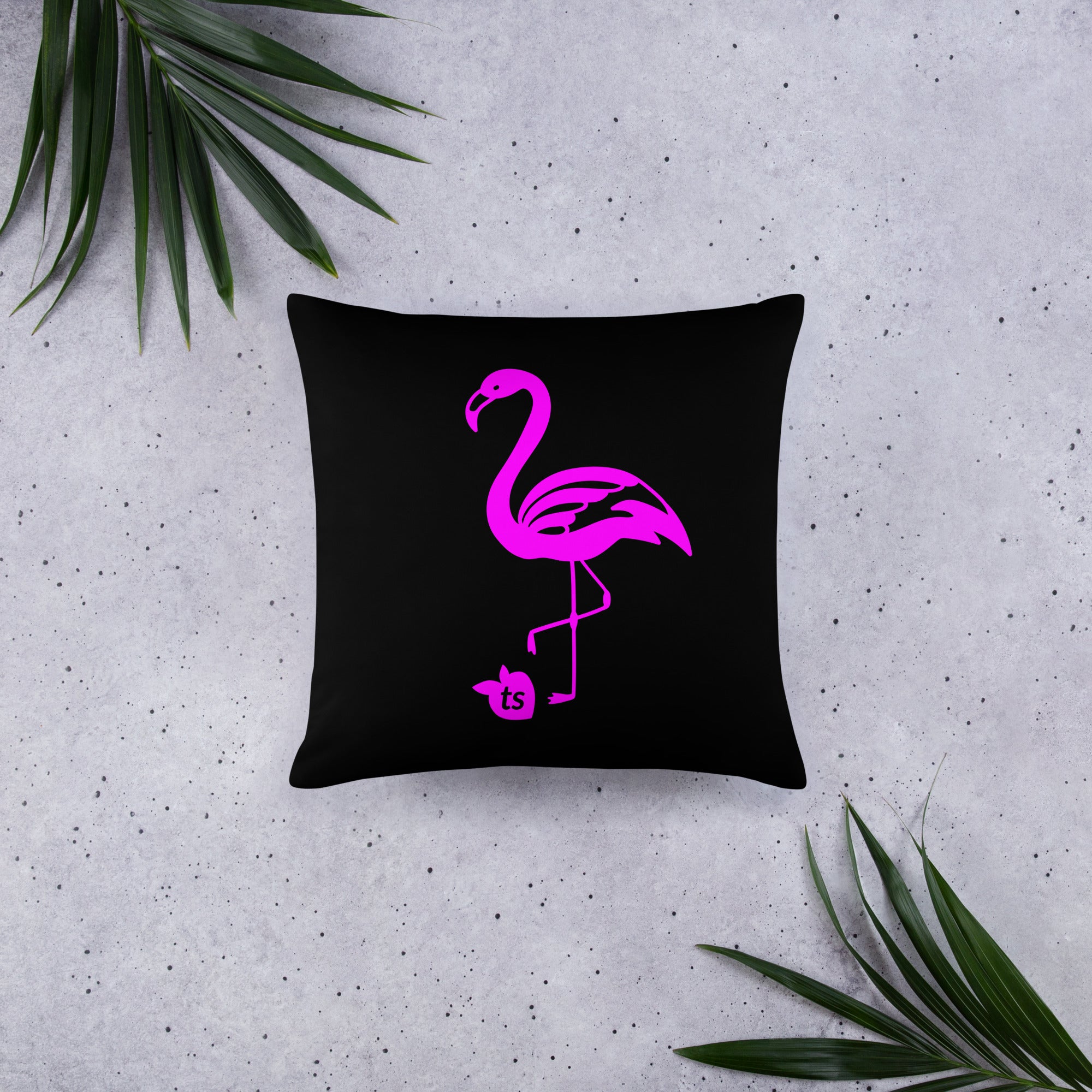 tsgabrielle®  • Flamant Rose • Pillows • Black • 3 Sizes