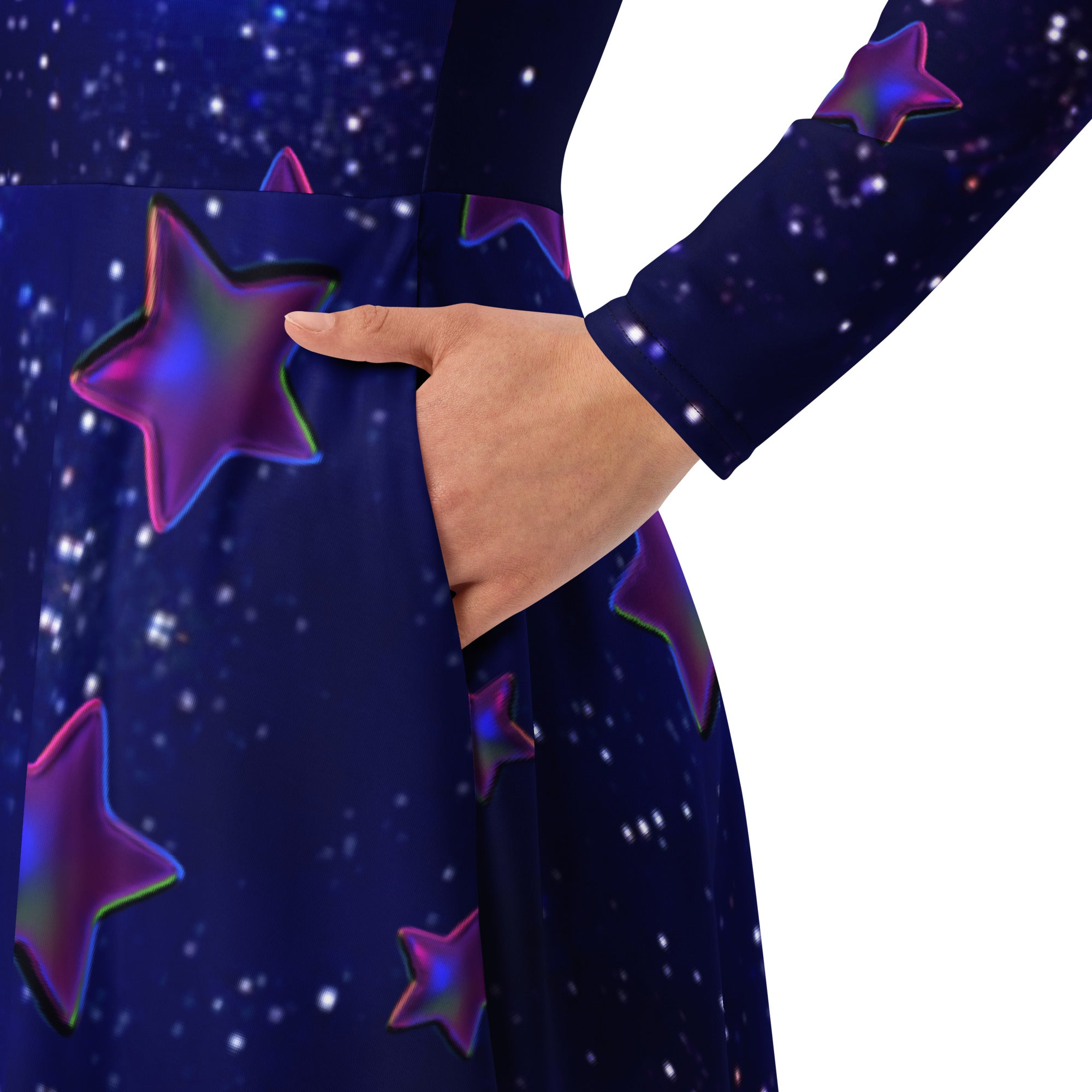 tsgabrielle® • For Her 👗 • 🌌✨Édition Spatiale • Cosmic Edition • Long Sleeve Midi Dress  