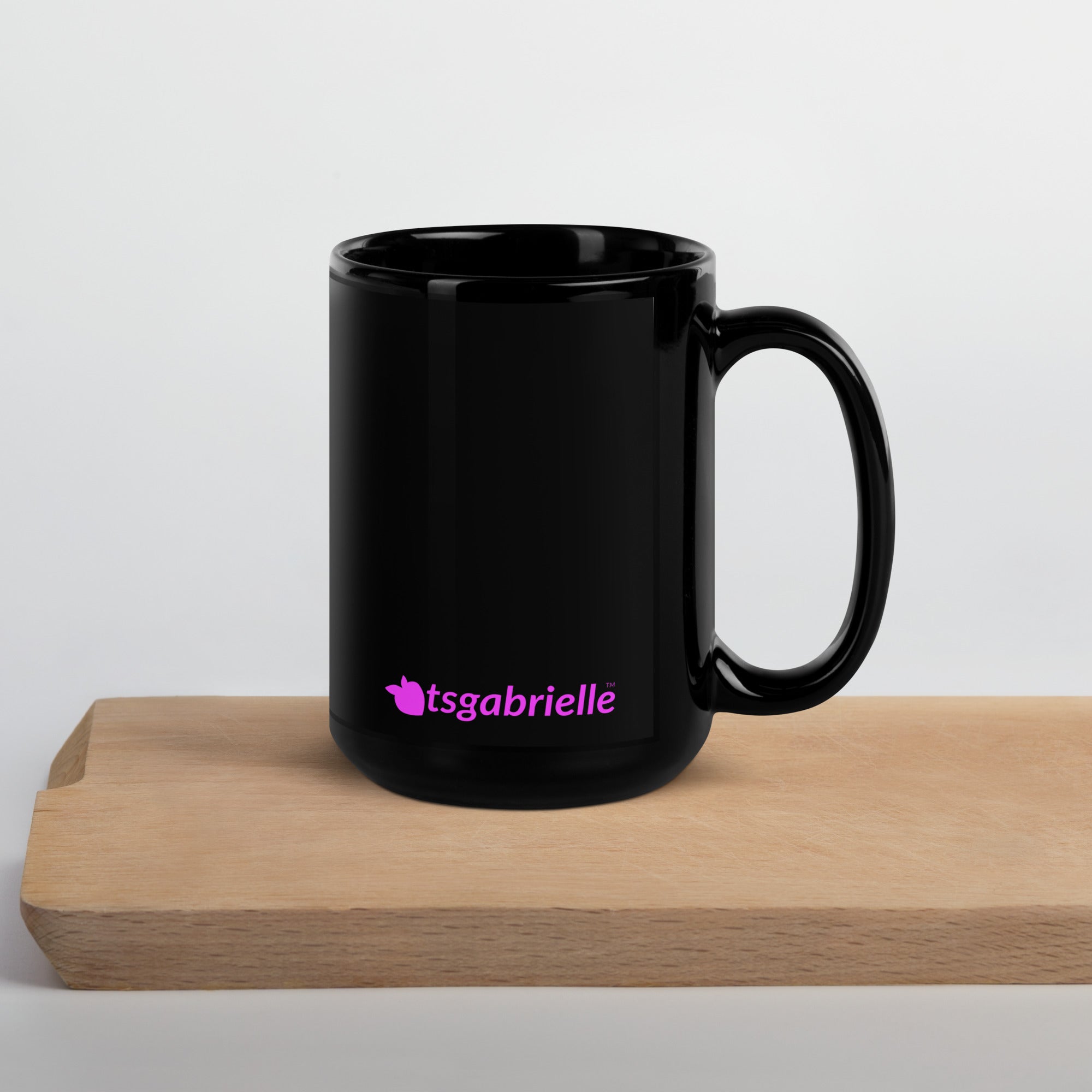 tsgabrielle® • Flamant Rose • Błyszczący Kubek • Czarny • Ceramika • 2 Rozmiary