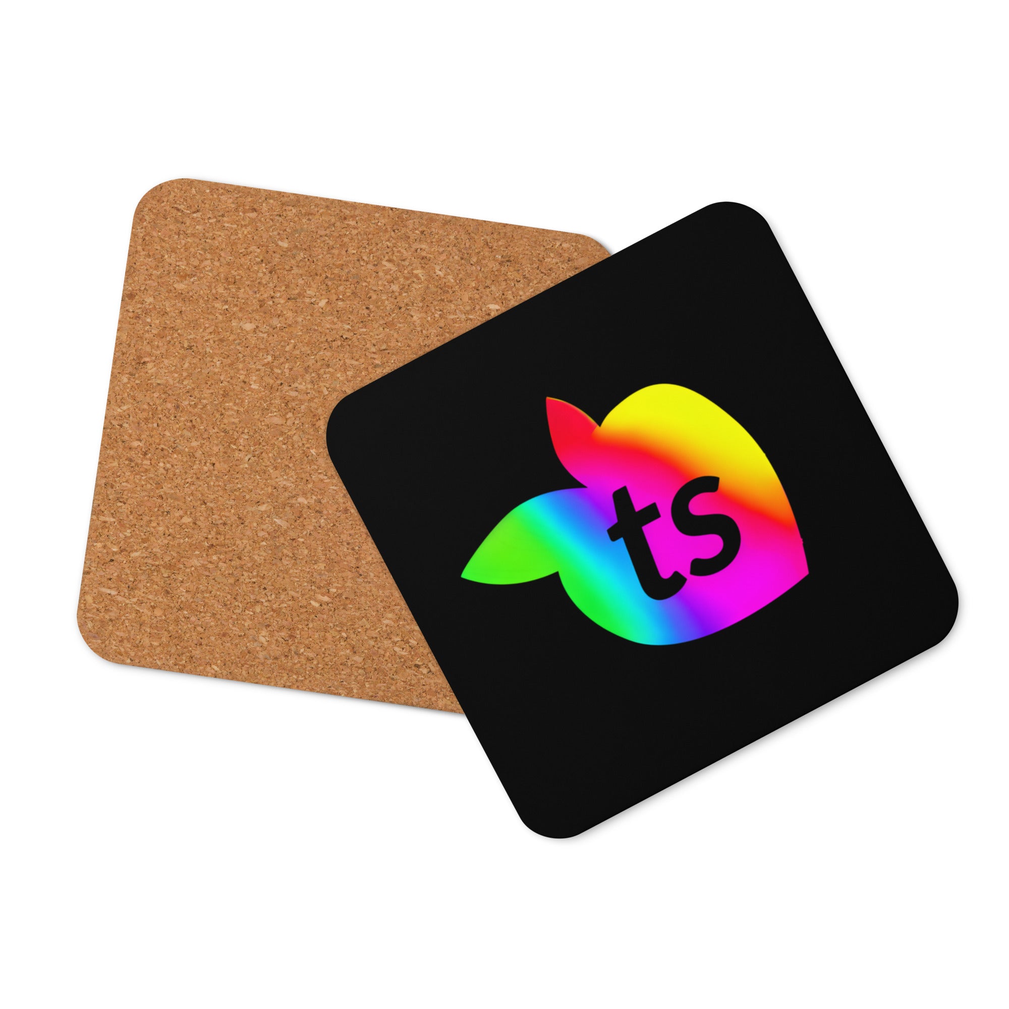 tsgabrielle® • Pride 25 • Cork-Back Coaster • Black