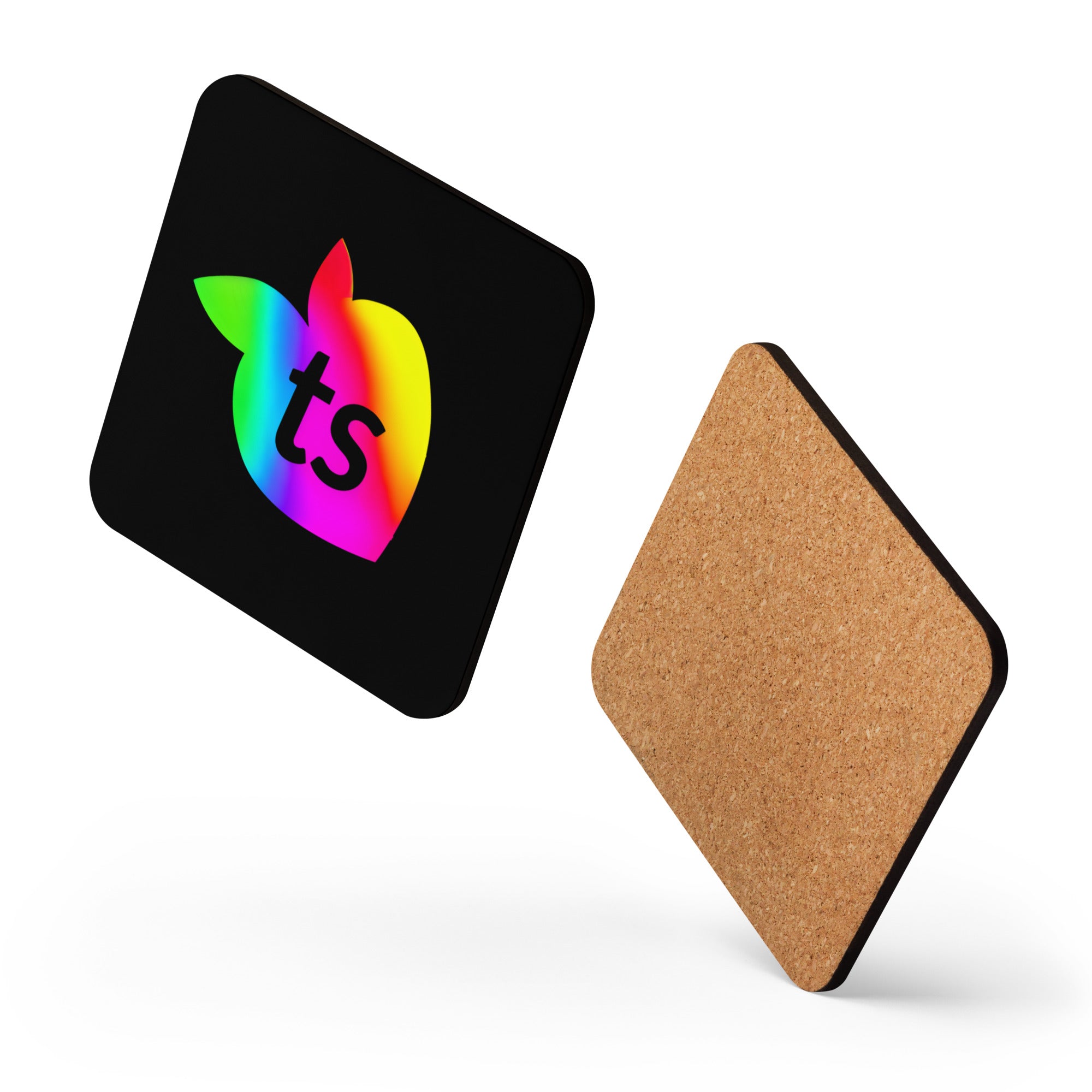 tsgabrielle® • Pride 25 • Cork-Back Coaster • Black