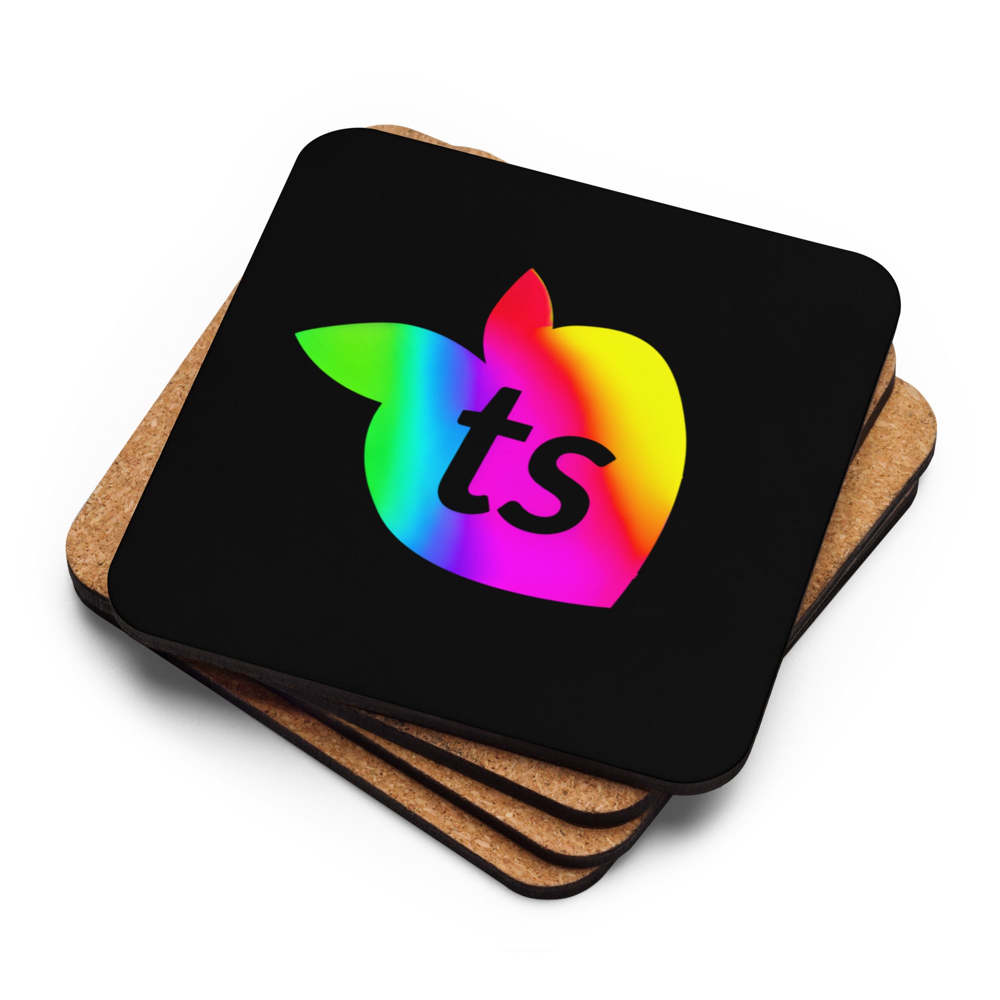 tsgabrielle® • Pride 25 • Cork-Back Coaster • Black
