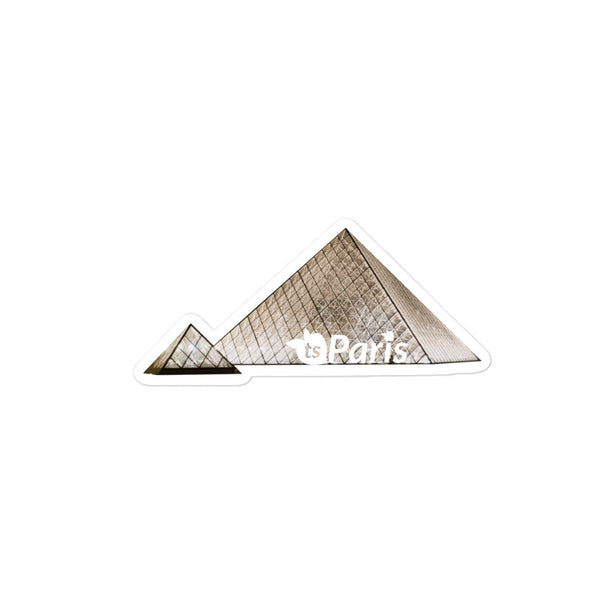 tsgabrielle® • Paris - The Louvre Pyramid • Bubble-Free Sticker • 3 Sizes • 4″×4″ Vinyl Travel