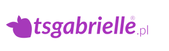 Logo of tsgabrielle with a purple leaf on a white background