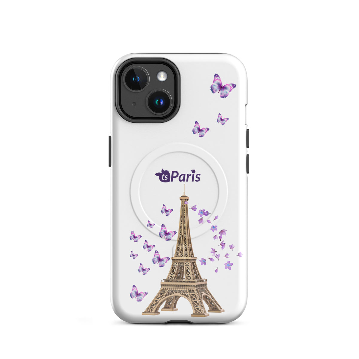 tsgabrielle® • Paris - La Tour Eiffel • Tough Case Compatible with iPhone® • MagSafe® • Latest Models • iPhone 14 White Back cover