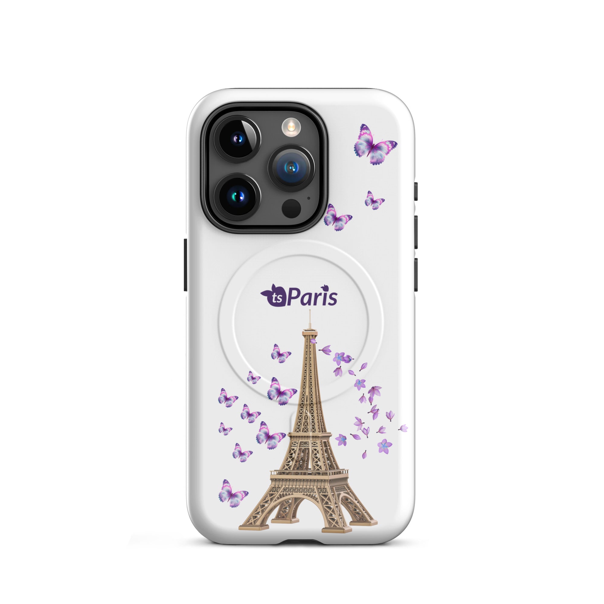 tsgabrielle® • Paris - La Tour Eiffel • Tough Case Compatible with iPhone® • MagSafe® • Latest Models • iPhone 15 Pro White Back cover