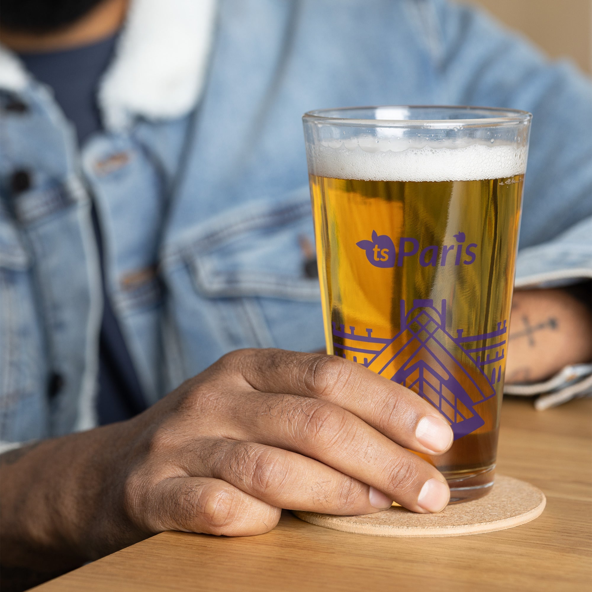 tsgabrielle® • Paris - The Louvre Pyramid • Shaker Pint Glass • 16 oz