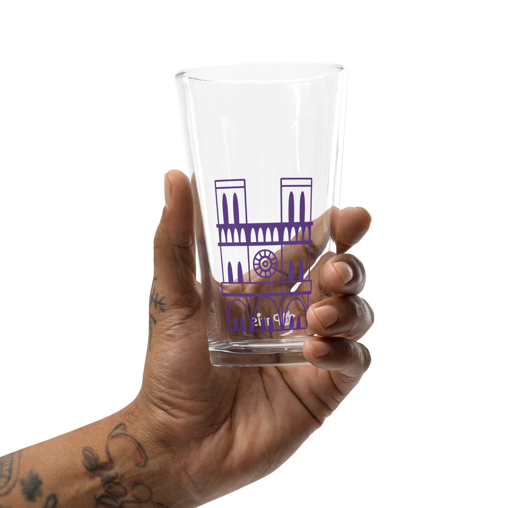 tsgabrielle® • Paryż - Katedra Notre-Dame • Szklanka Shaker Pint • 16 oz