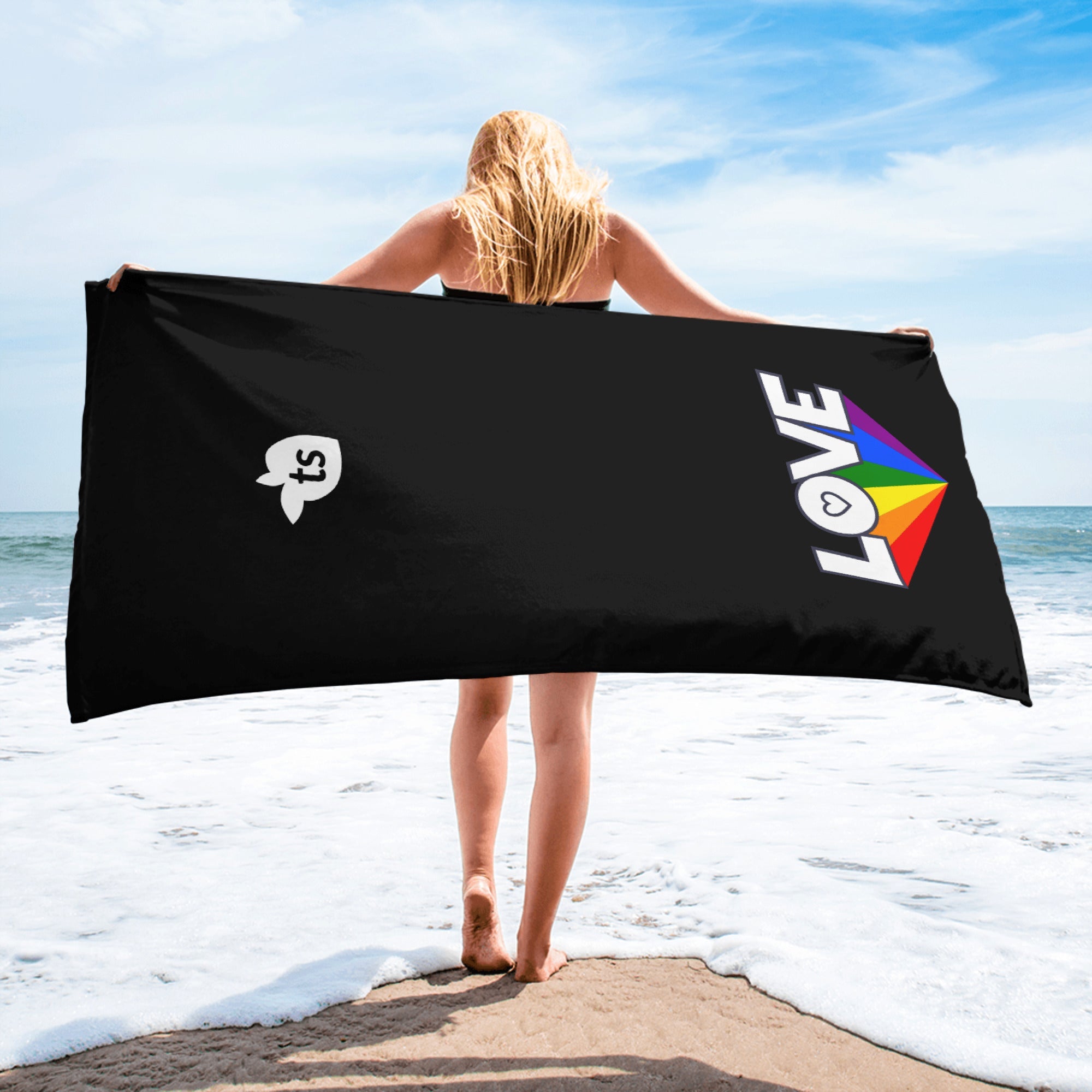 tsgabrielle® • Pride 25 - Love • Towel • Black • 76 x 152 cm