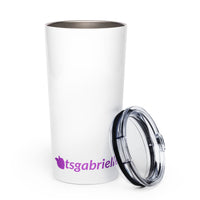 tsgabrielle® • Tapered Tumbler • White • Stainless Steel • 20 oz