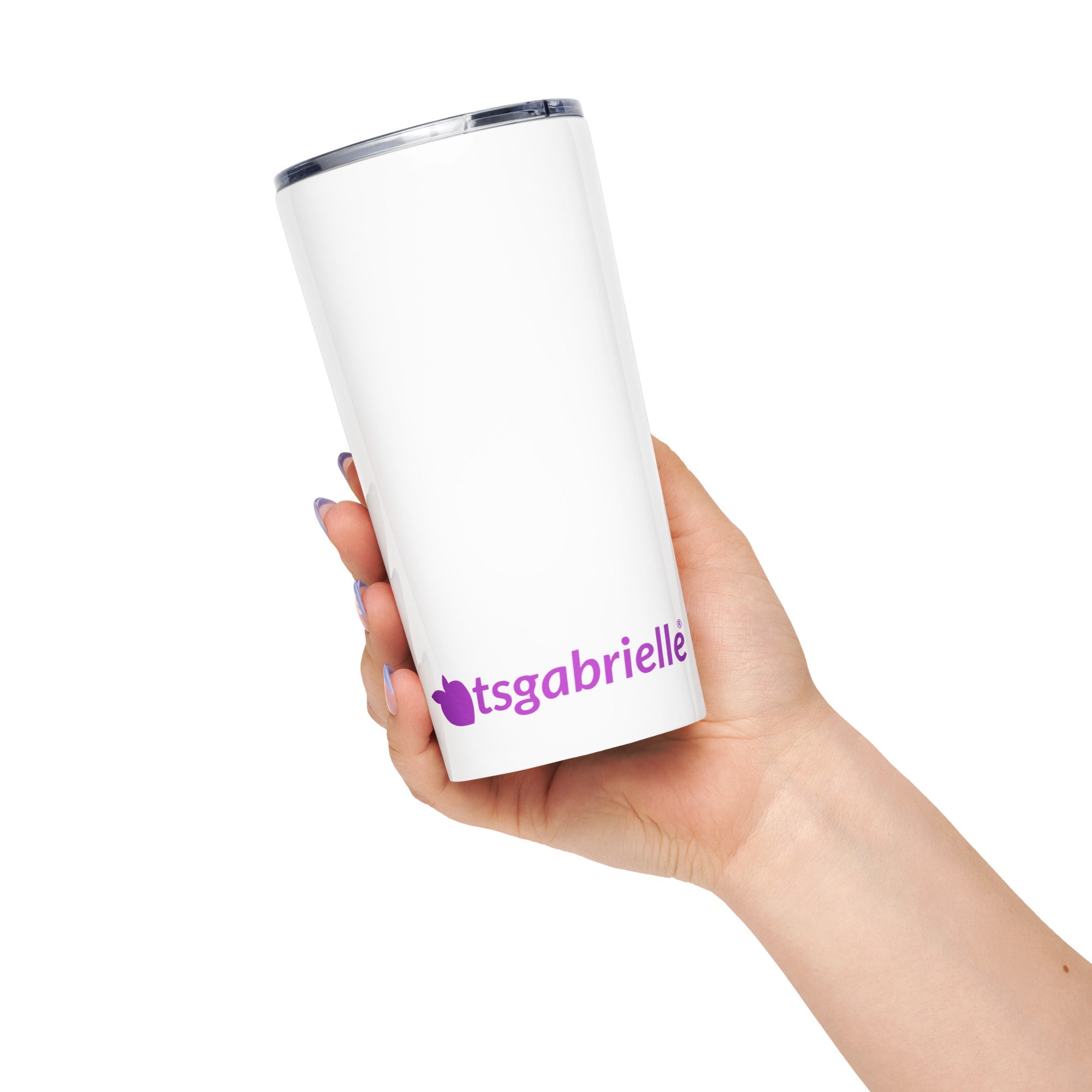 tsgabrielle® • Tapered Tumbler • White • Stainless Steel • 20 oz