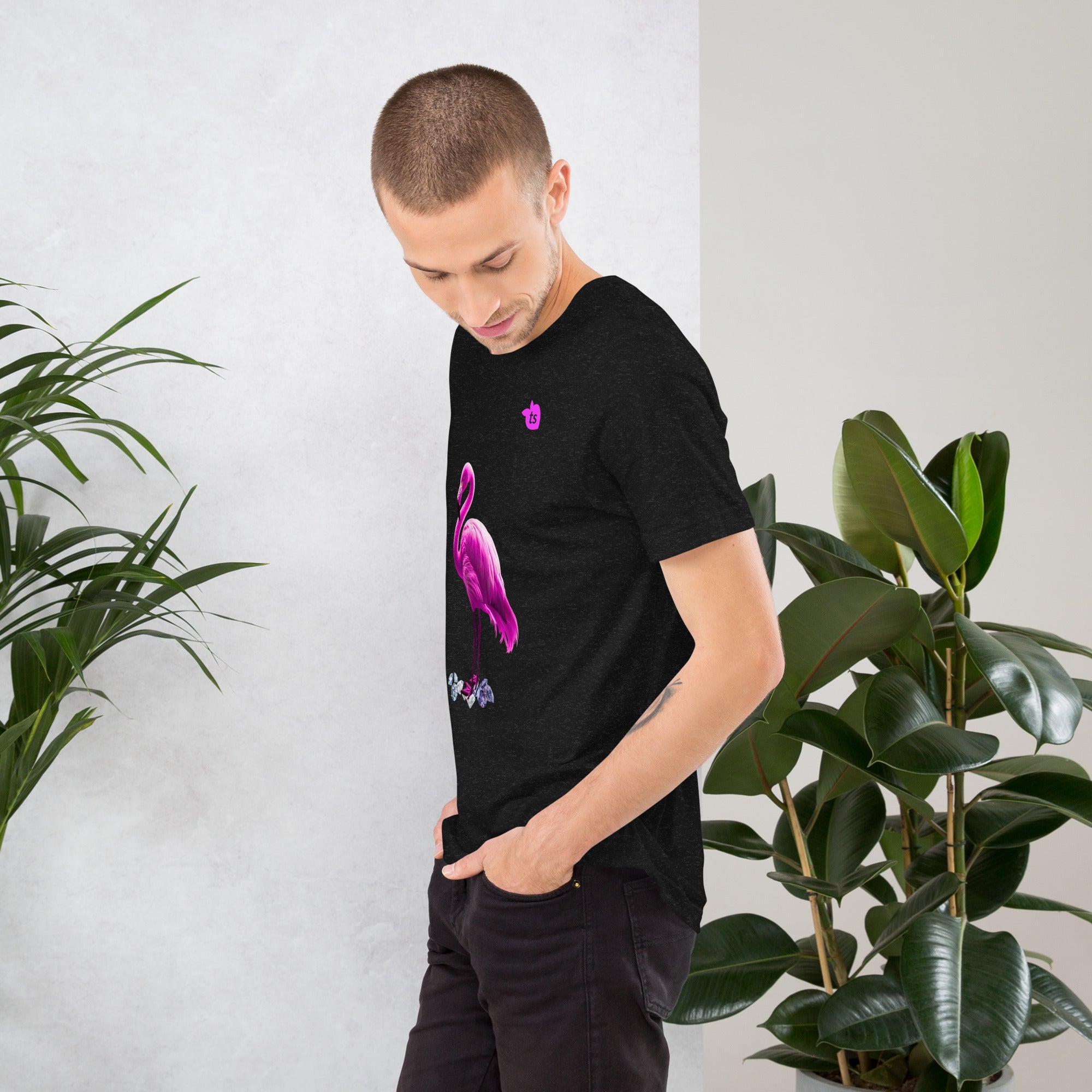 tsgabrielle® • For Him • Flamant 🦩 Rose • T-Shirt • Black •