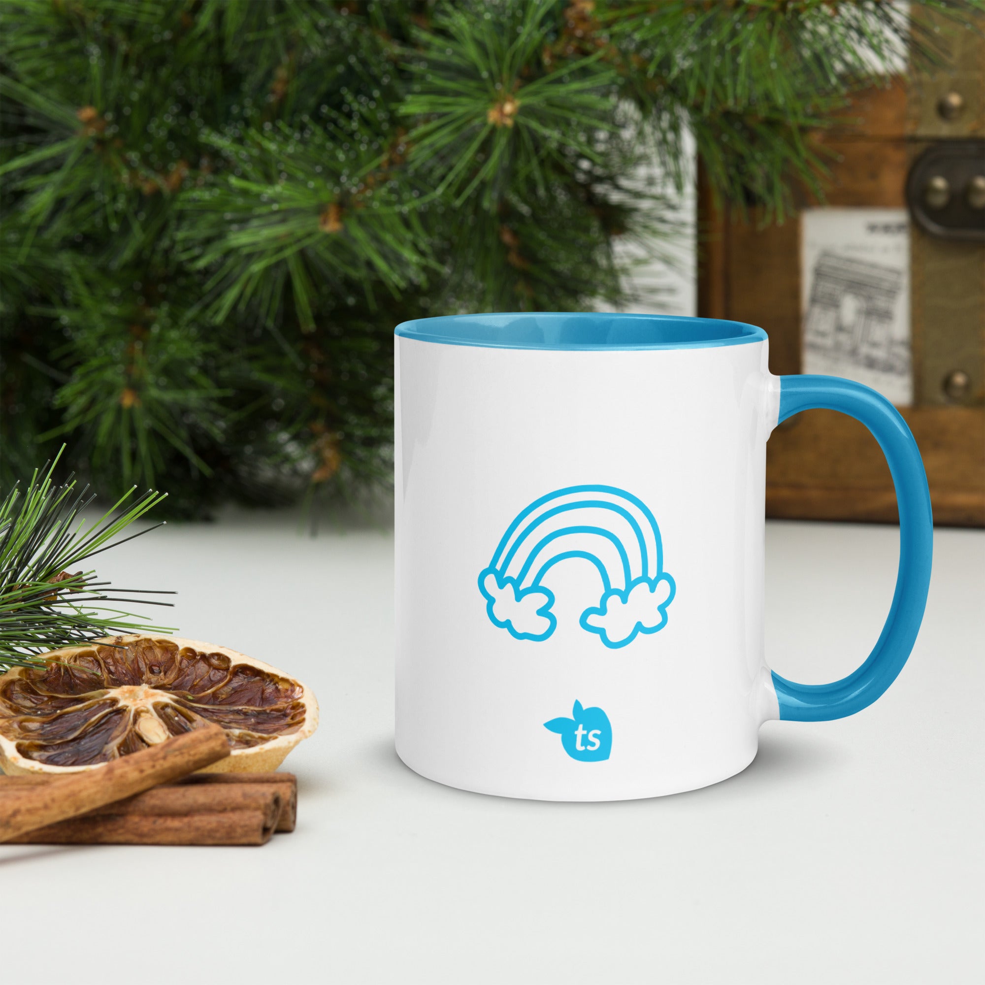 tsgabrielle® • Tylko dobre wibracje • Kubek z kolorowym wnętrzem • Ceramika • 325 ml