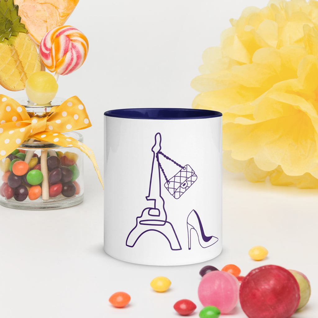 tsgabrielle® • Paryż • Kubek z kolorowym wnętrzem • Ceramika • 11 oz