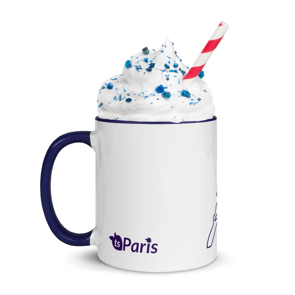 tsgabrielle® • Paryż • Kubek z kolorowym wnętrzem • Ceramika • 11 oz