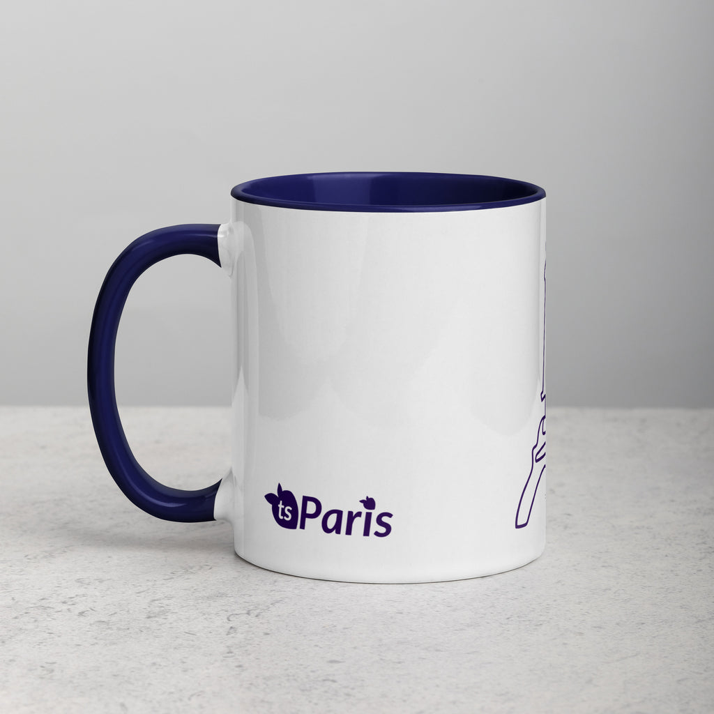 tsgabrielle® • Paryż • Kubek z kolorowym wnętrzem • Ceramika • 11 oz
