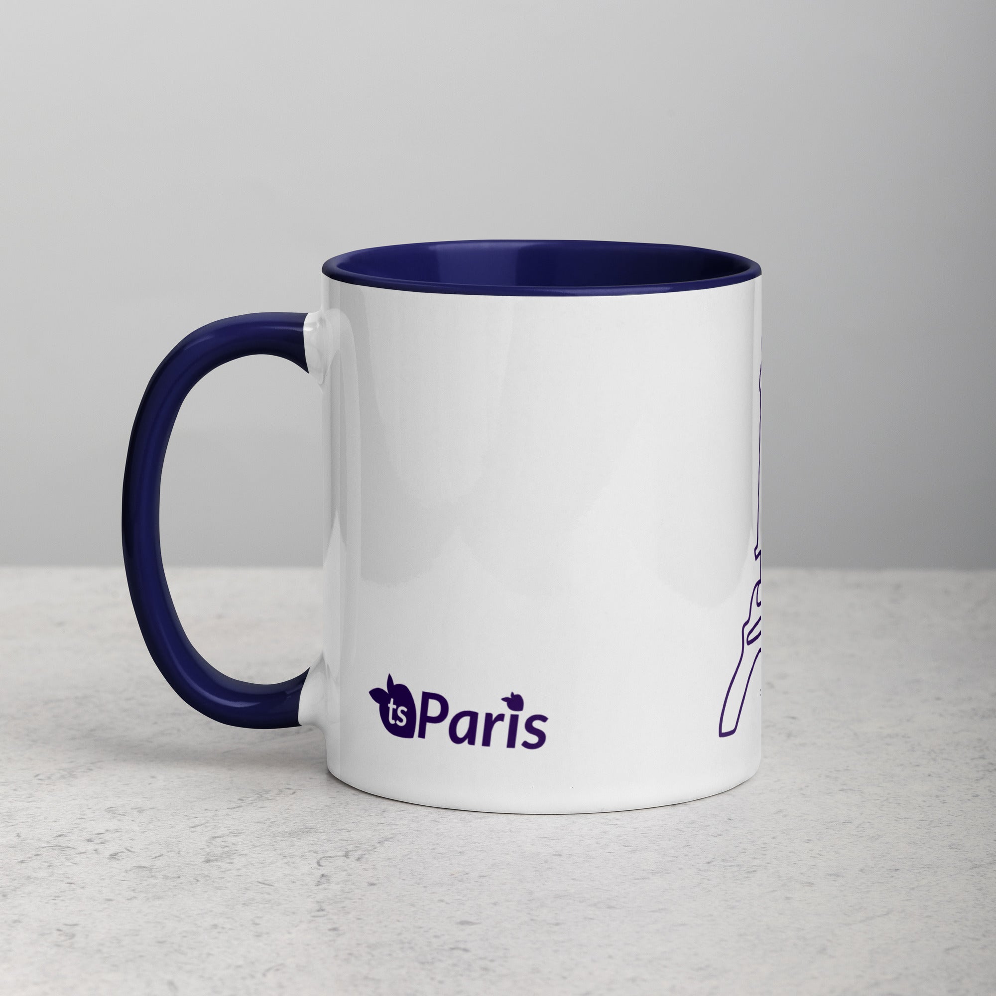 tsgabrielle® • Paryż • Kubek z kolorowym wnętrzem • Ceramika • 11 oz