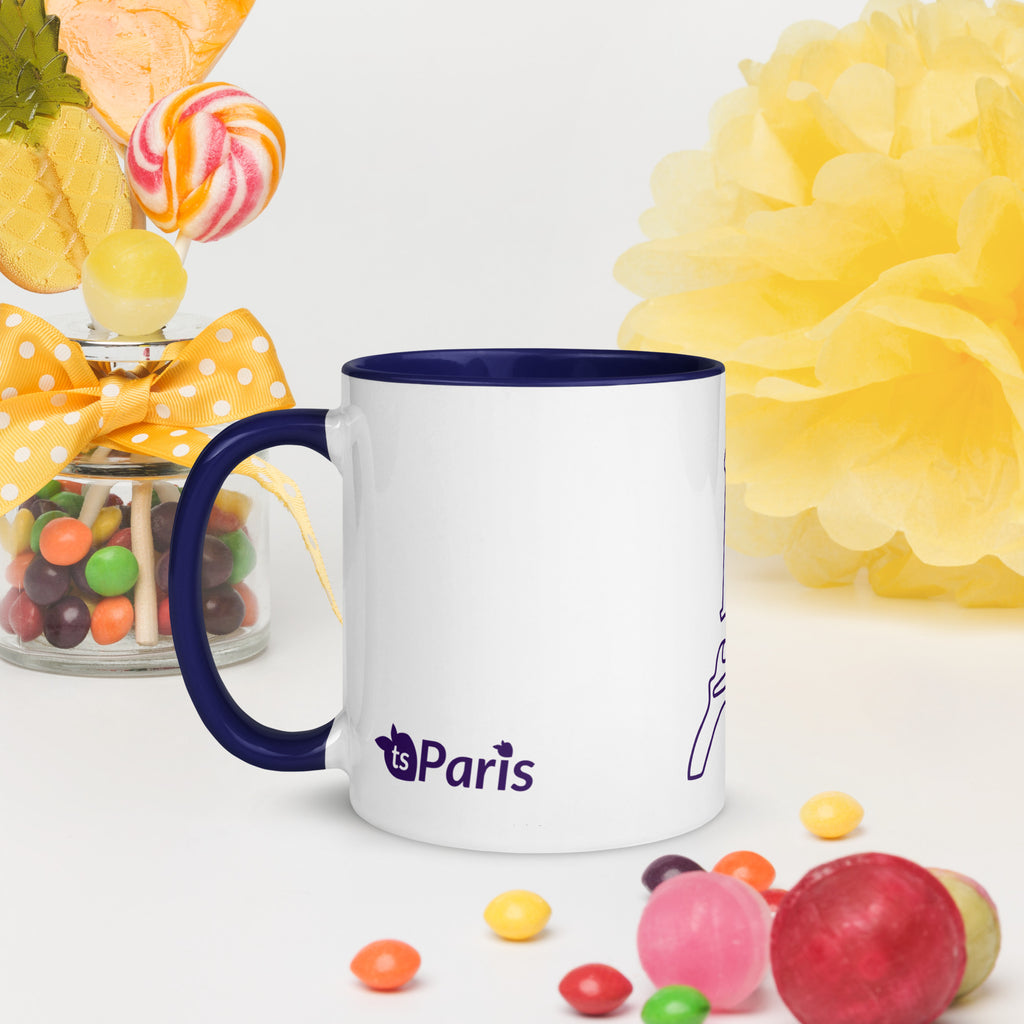 tsgabrielle® • Paryż • Kubek z kolorowym wnętrzem • Ceramika • 11 oz