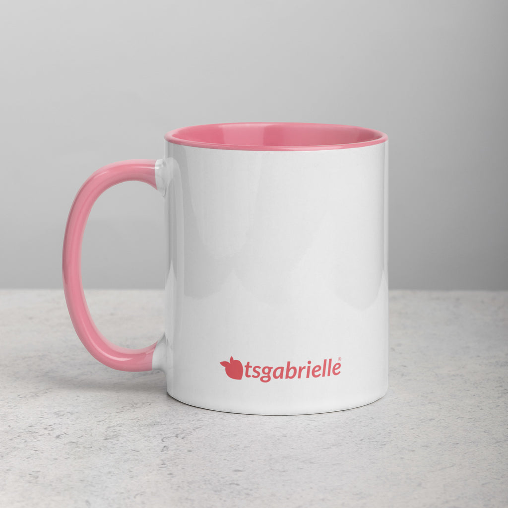 tsgabrielle® • Kubek z kolorowym wnętrzem • Jednorożec - Seraphina • Ceramika • 11 OZ