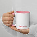tsgabrielle® • Kubek z kolorowym wnętrzem • Jednorożec - Seraphina • Ceramika • 11 OZ