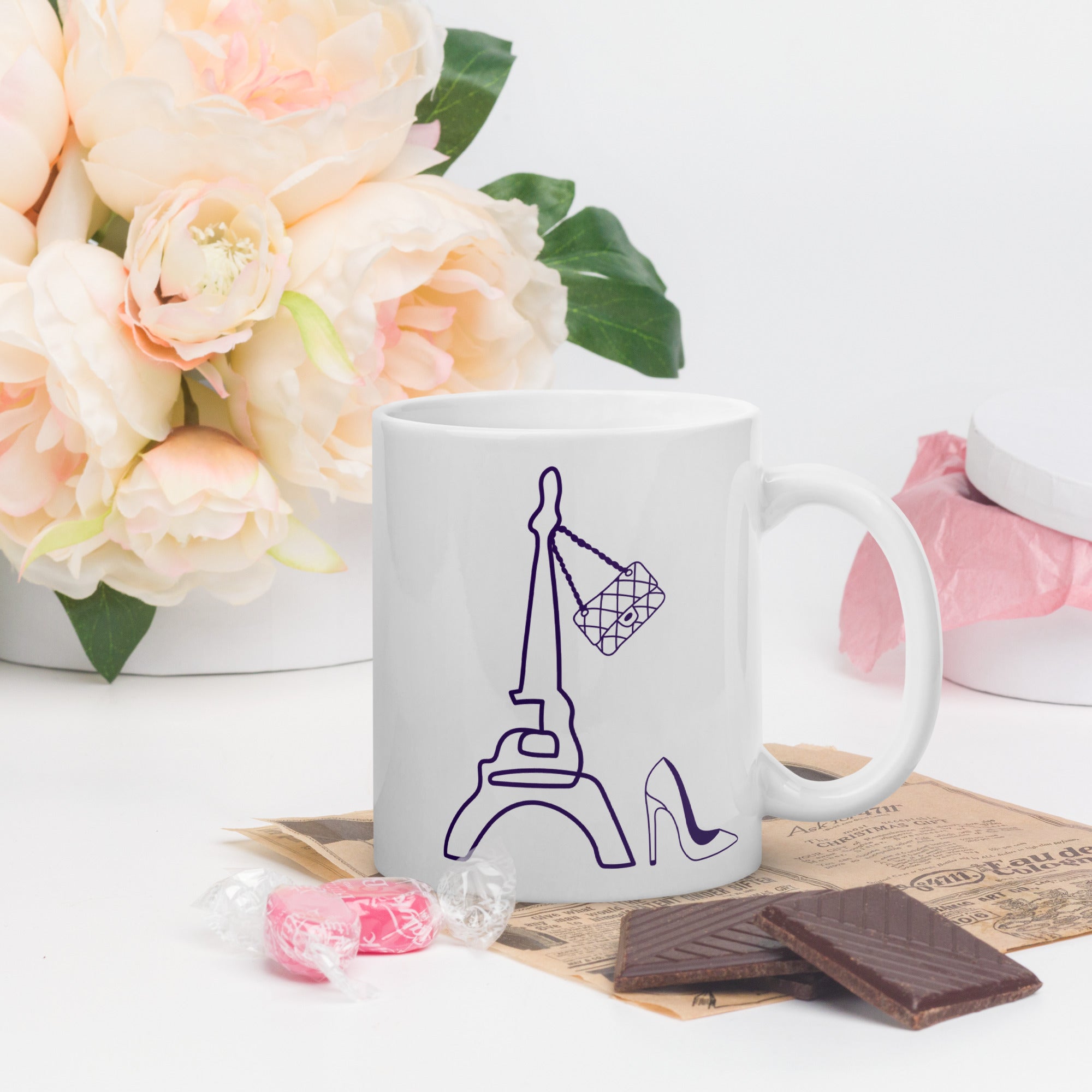 tsgabrielle® • Paris - La Tour Eiffel • Glossy Mug • White • Ceramic • 11 oz